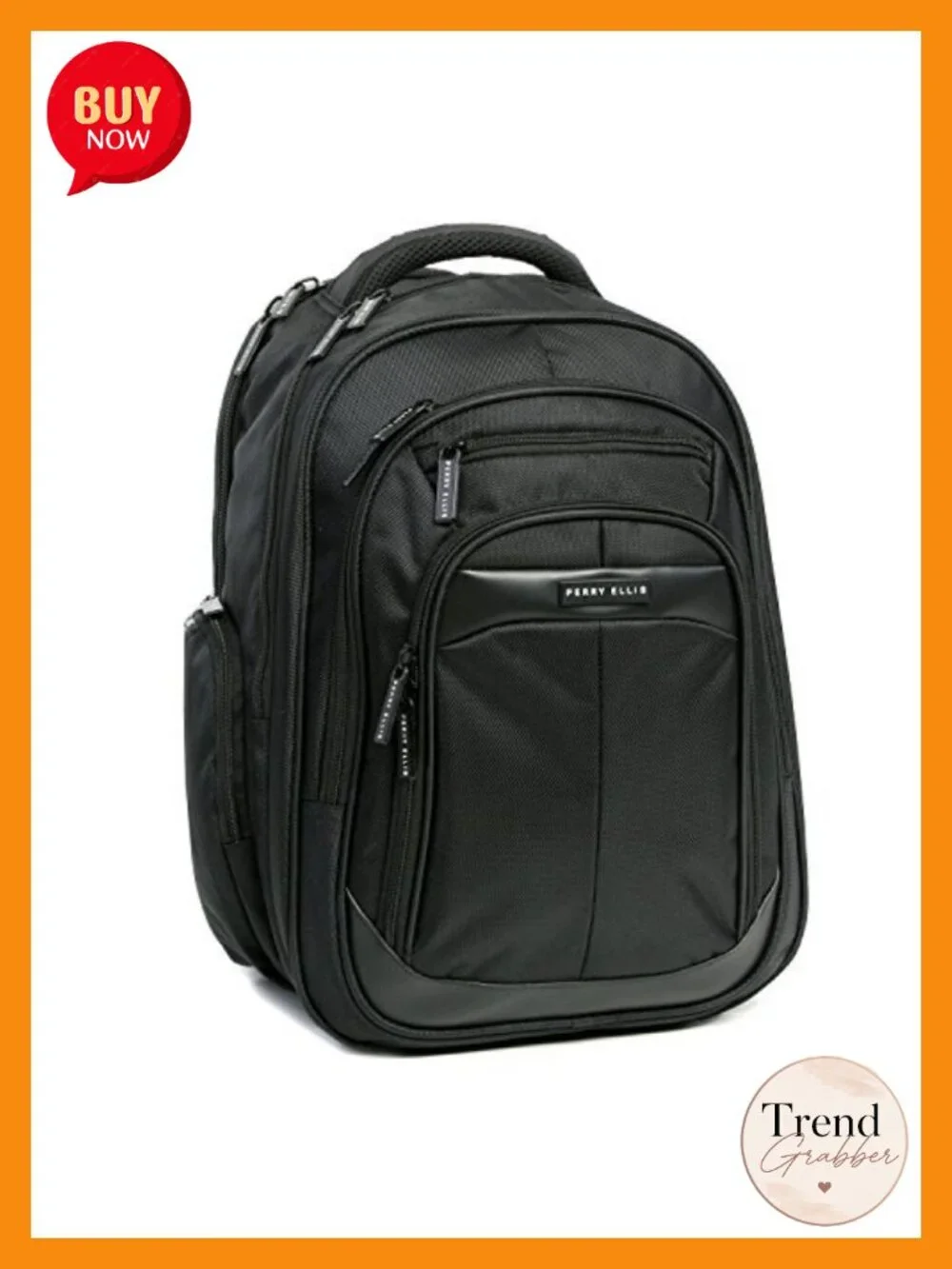 Perry Ellis M140 Laptop Backpack in Ballistic Nylon with Padded Compartment